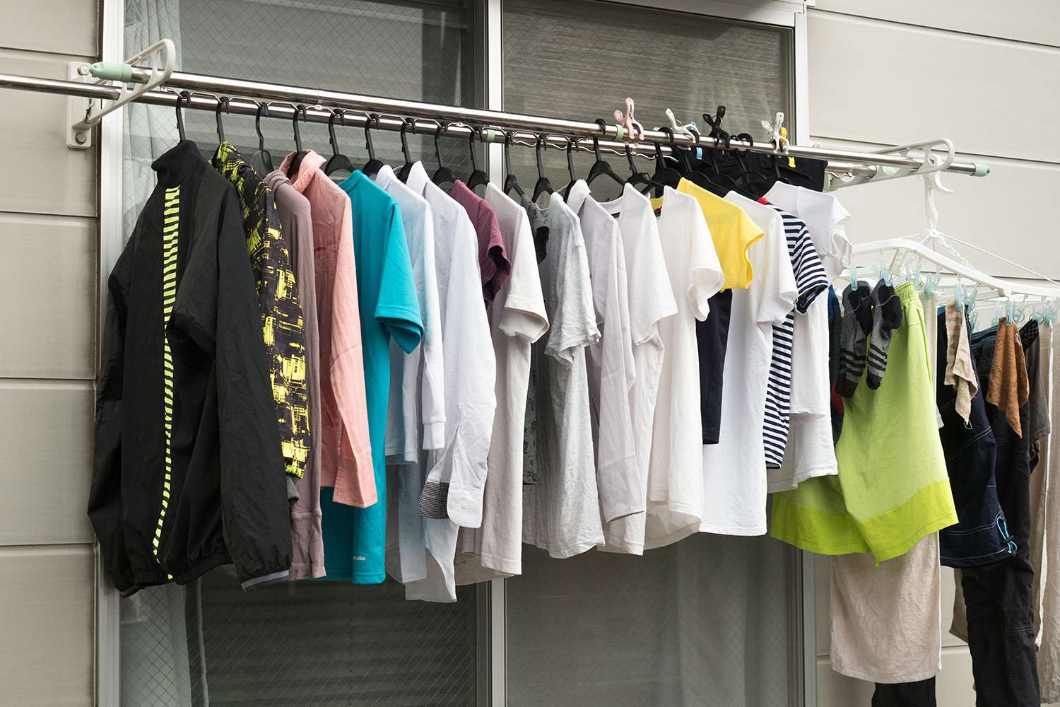 ベランダ物干し・室内物干しの設置イメージ